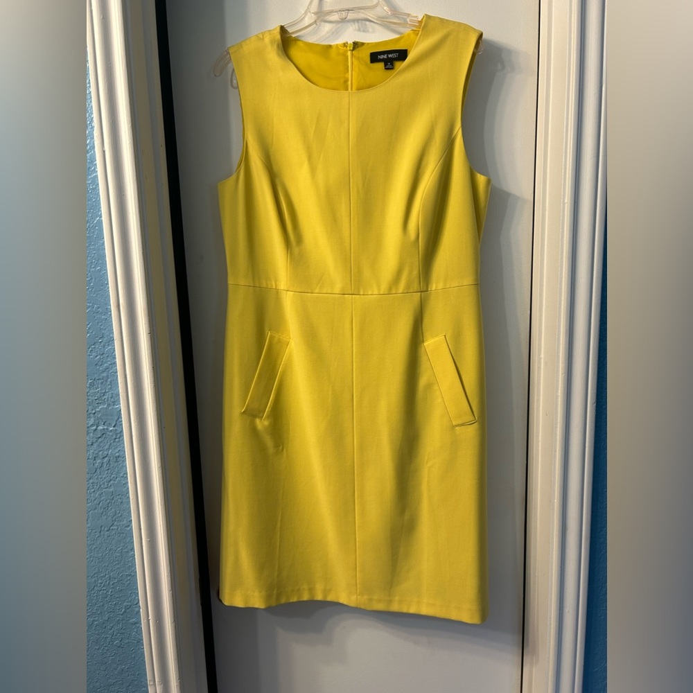 Women’s yellow Nine West dress; size 12